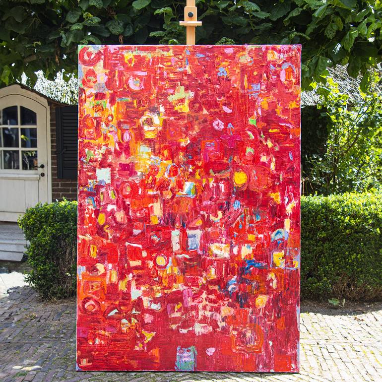 Original Abstract Expressionism Abstract Painting by Mieke Baak
