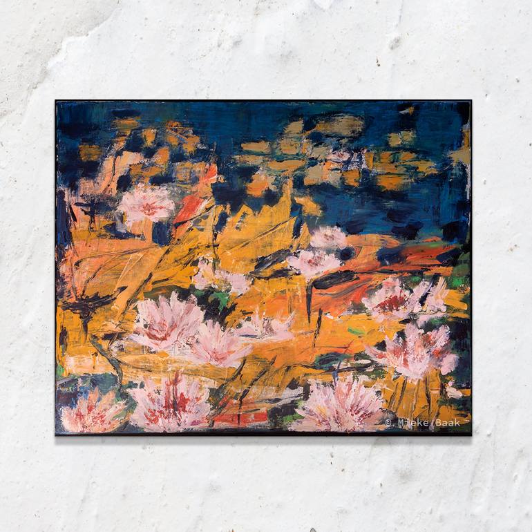 Original Art Deco Nature Painting by Mieke Baak