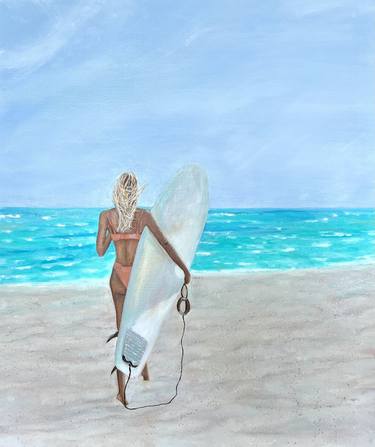 Original Contemporary Beach Paintings by Olga Mortensen