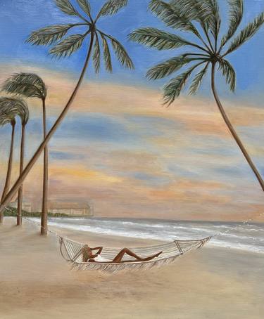 Original Impressionism Beach Paintings by Olga Mortensen