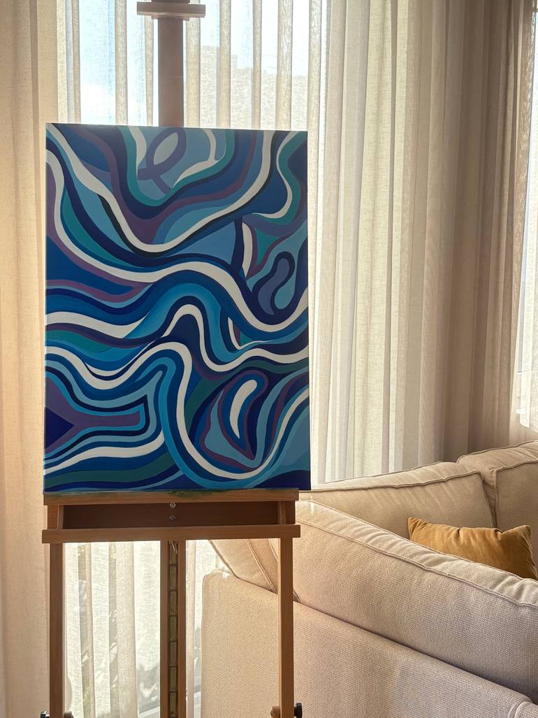 Original Abstract Water Painting by Maro Melkonian