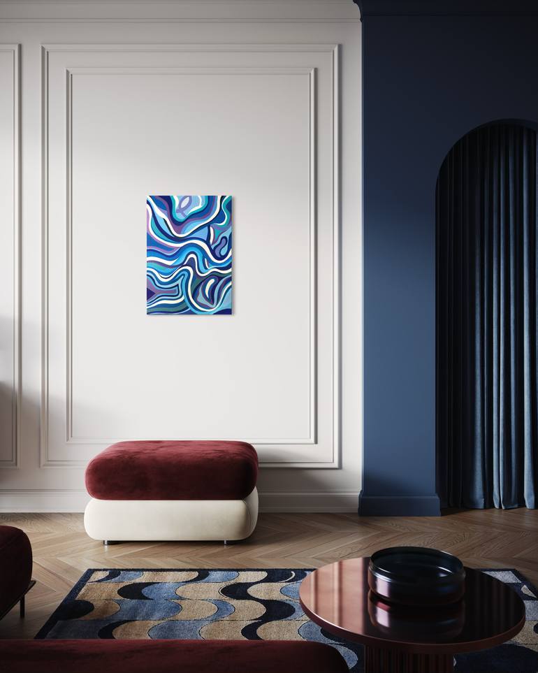Original Abstract Water Painting by Maro Melkonian