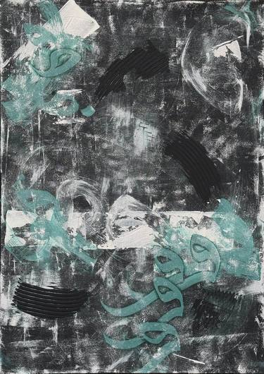 Original Abstract Expressionism Abstract Painting by Nesa Farid Sangari