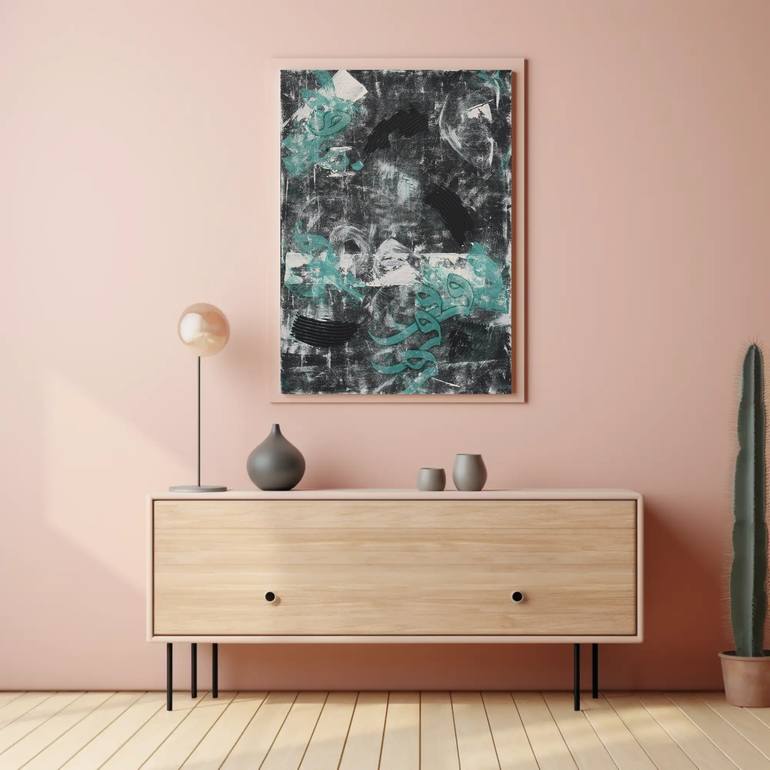 Original Abstract Expressionism Abstract Painting by Nesa Farid Sangari