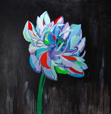 Original Fauvism Floral Paintings by Kristina Siradze