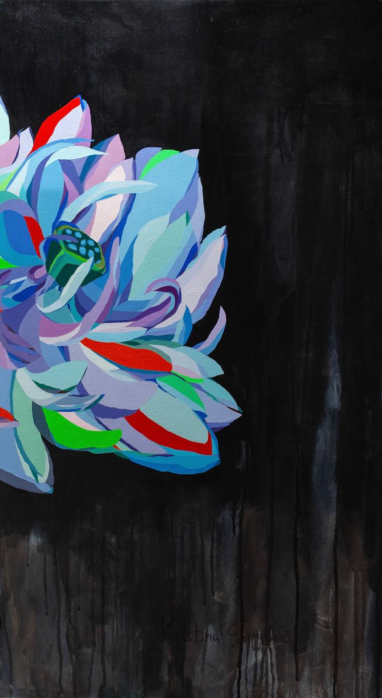 Original Fauvism Floral Painting by Kristina Siradze