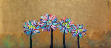 Original Abstract Floral Paintings by Kristina Siradze
