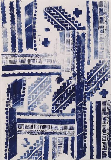 Print of Patterns Mixed Media by Vasia Kiritsi