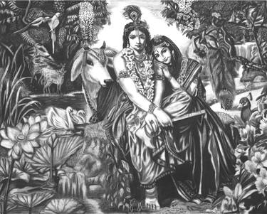 Original Realism Religion Drawings by Sri Mathi