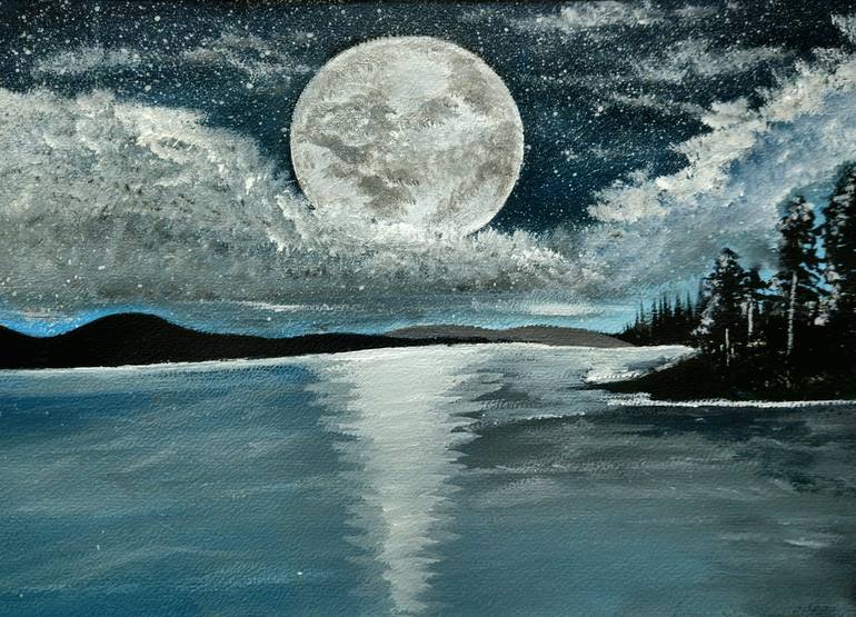 水彩画　「Polar Moon」 10894155-JKRTAERI-32.jpg