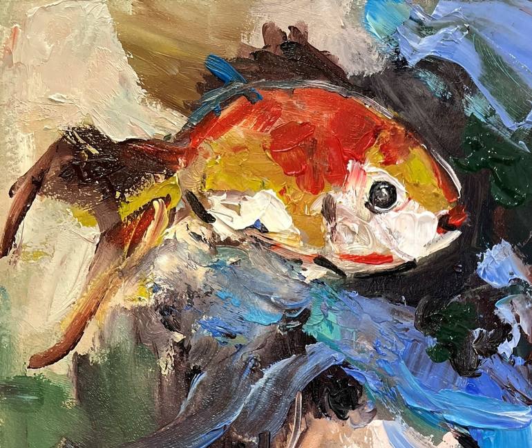 Original Abstract Expressionism Animal Painting by Viktoria Latka