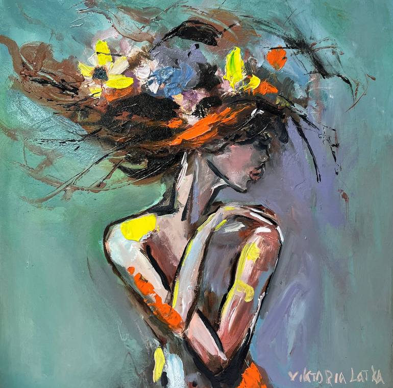 Original Abstract Expressionism Women Paintings by Viktoria Latka