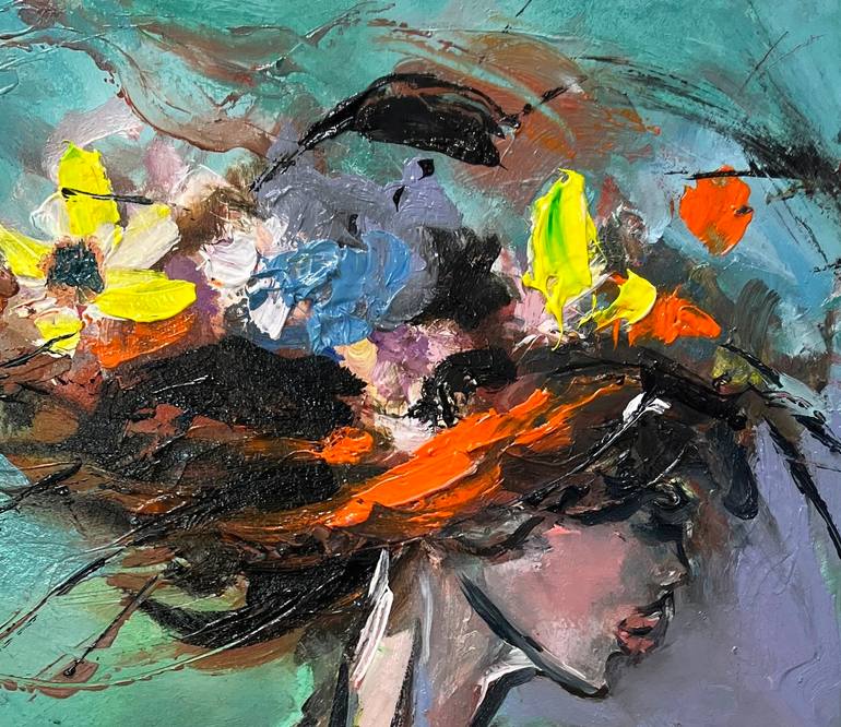 Original Abstract Expressionism Women Painting by Viktoria Latka