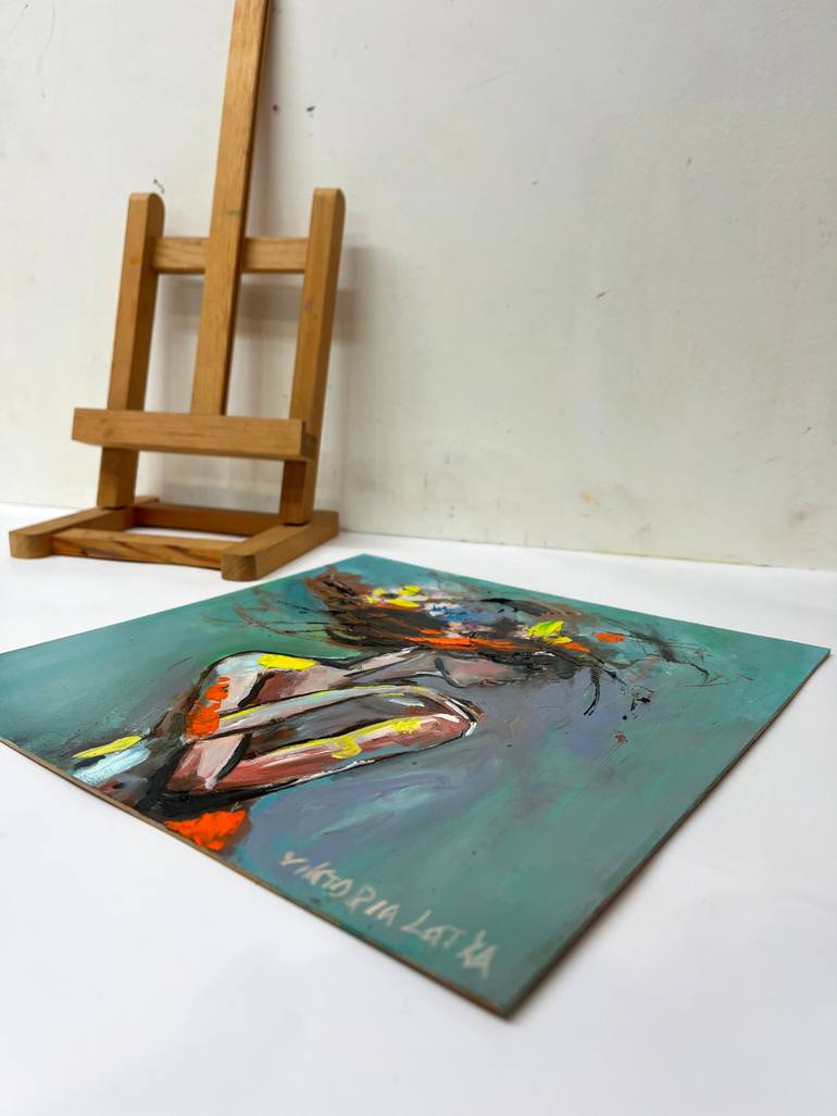 Original Abstract Expressionism Women Painting by Viktoria Latka