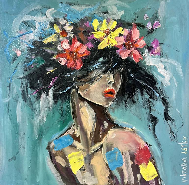 Original Abstract Expressionism Women Paintings by Viktoria Latka