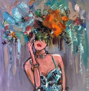 Original Expressionism Women Paintings by Viktoria Latka