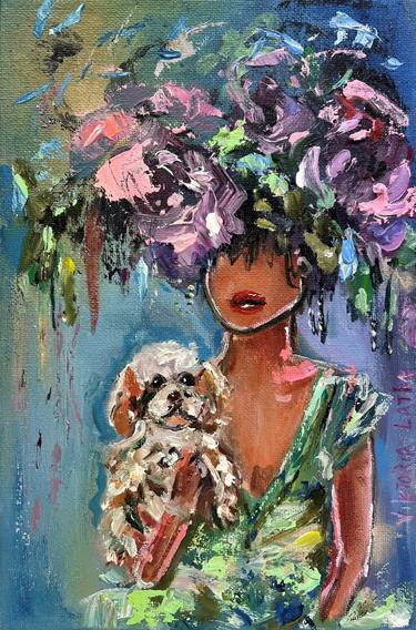 Original Expressionism Dogs Paintings by Viktoria Latka