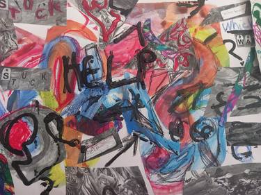 Original Abstract Expressionism Abstract Mixed Media by Aimee Brien