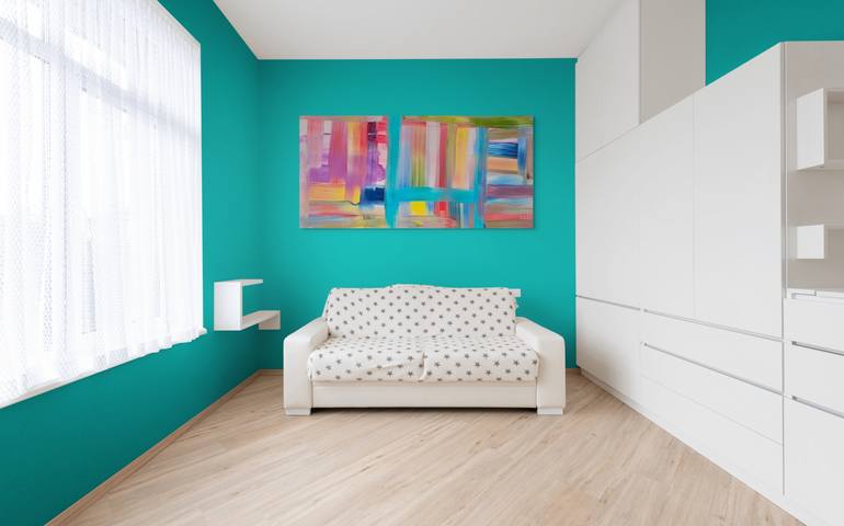 Original Bauhaus Abstract Painting by Erik Kling