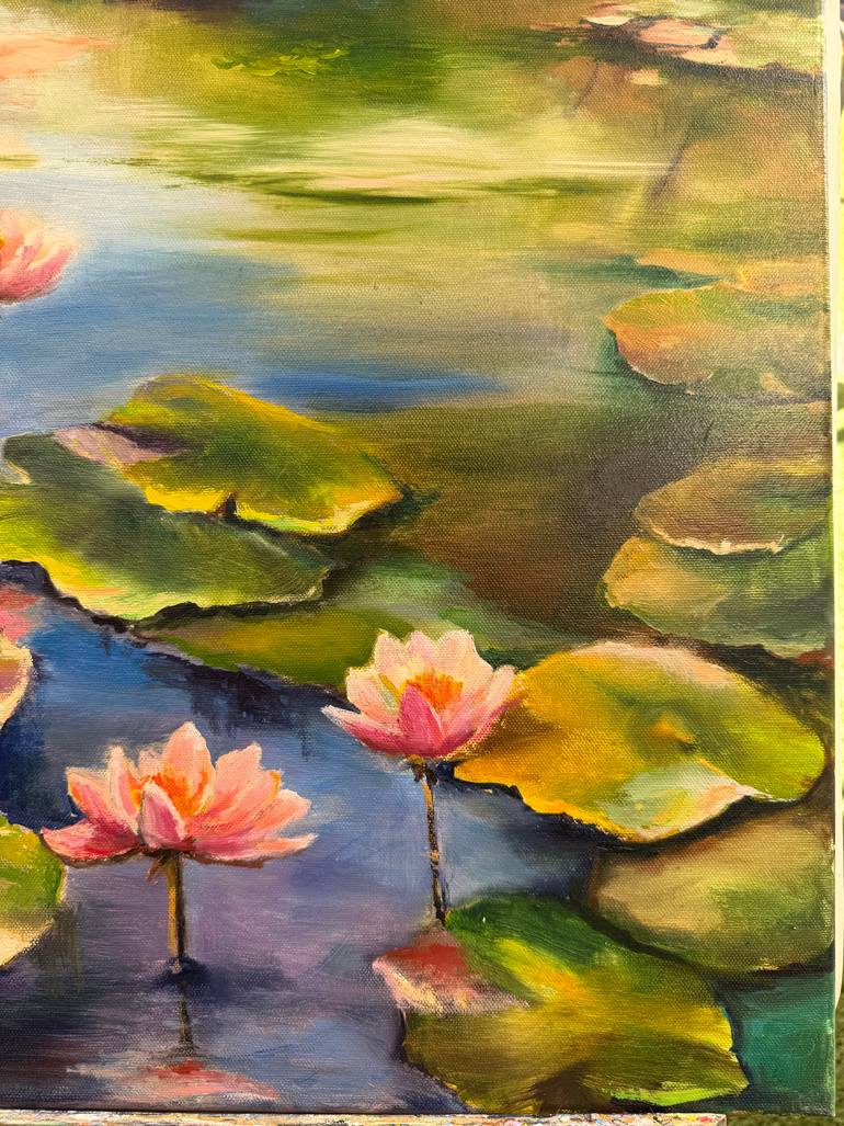 Original Art Deco Floral Painting by Oksana Nasibullova
