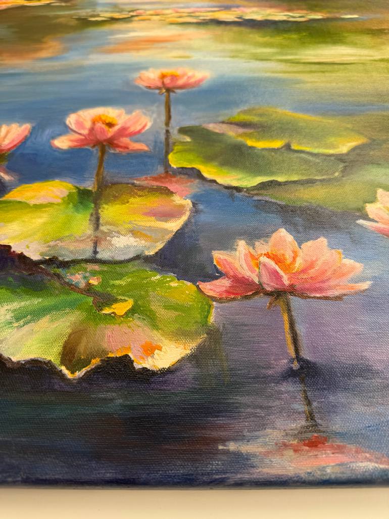 Original Art Deco Floral Painting by Oksana Nasibullova