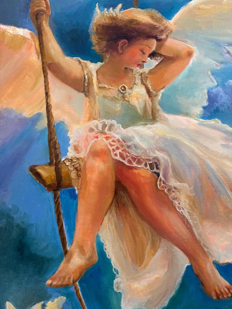 Original Romanticism Women Painting by Oksana Nasibullova