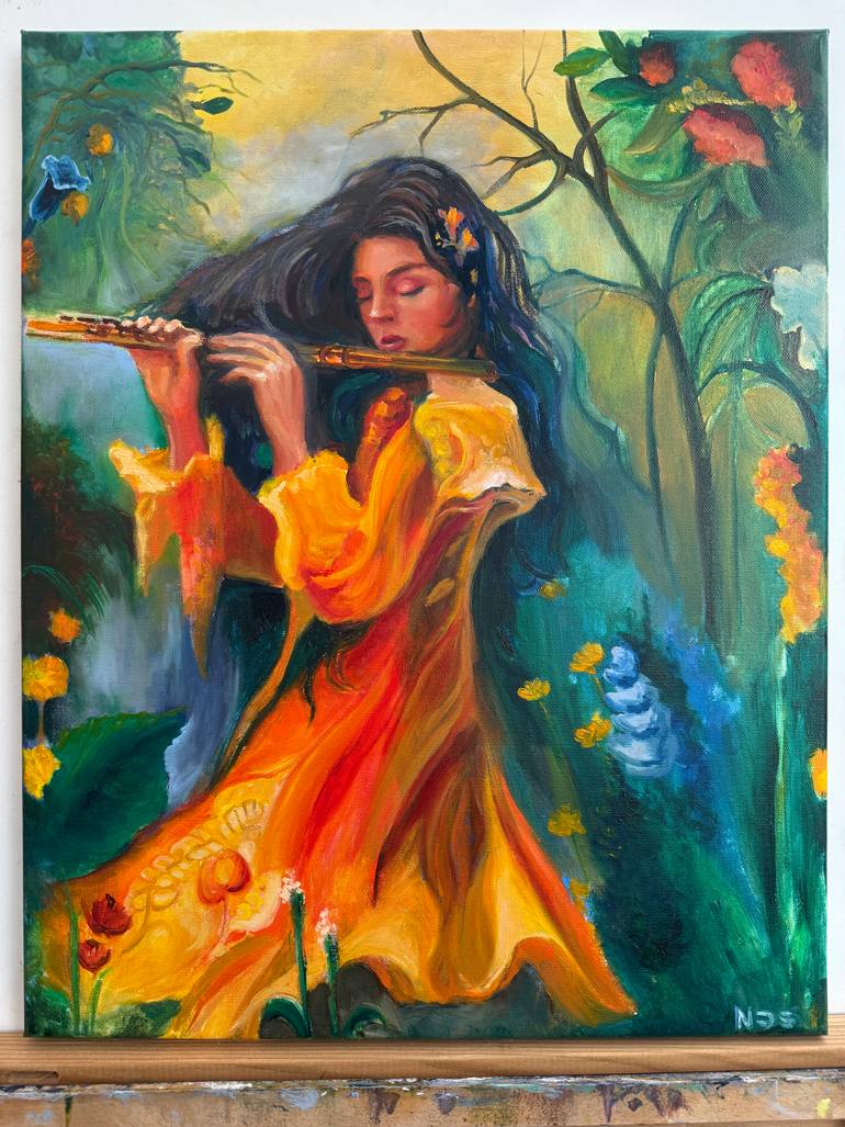 Original Art Deco Women Painting by Oksana Nasibullova