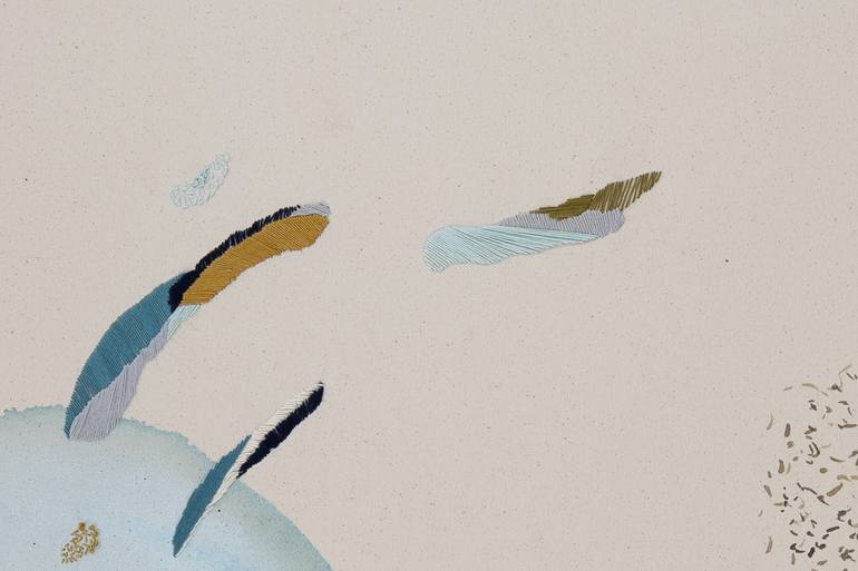 Original Color Field Painting Abstract Mixed Media by Carrie Hotz-Barth