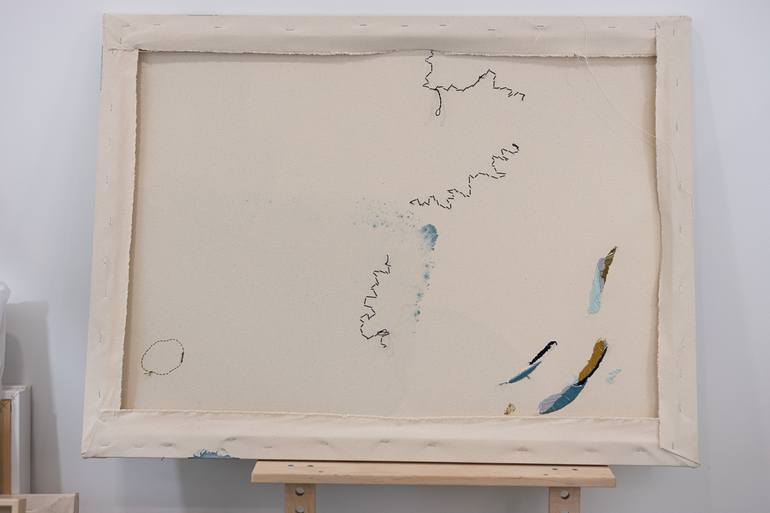 Original Color Field Painting Abstract Mixed Media by Carrie Hotz-Barth