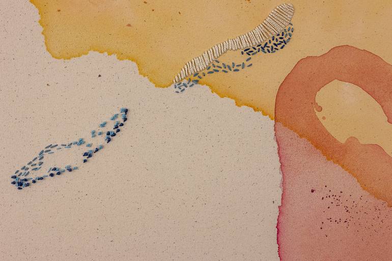 Original Color Field Painting Abstract Mixed Media by Carrie Hotz-Barth