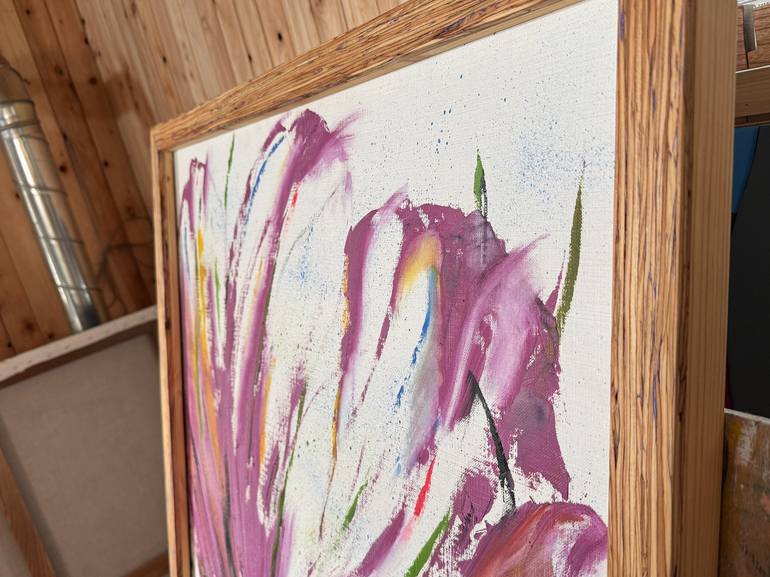 Original Abstract Expressionism Floral Painting by OHJEA KWON