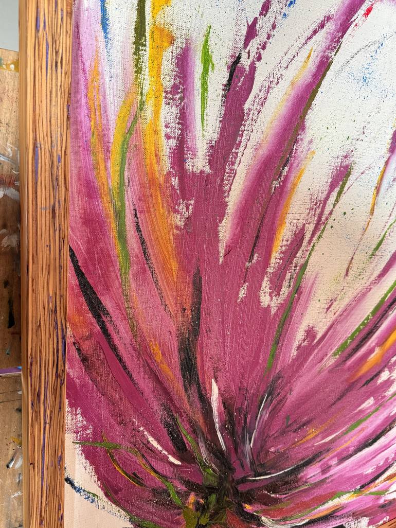 Original Abstract Expressionism Floral Painting by OHJEA KWON