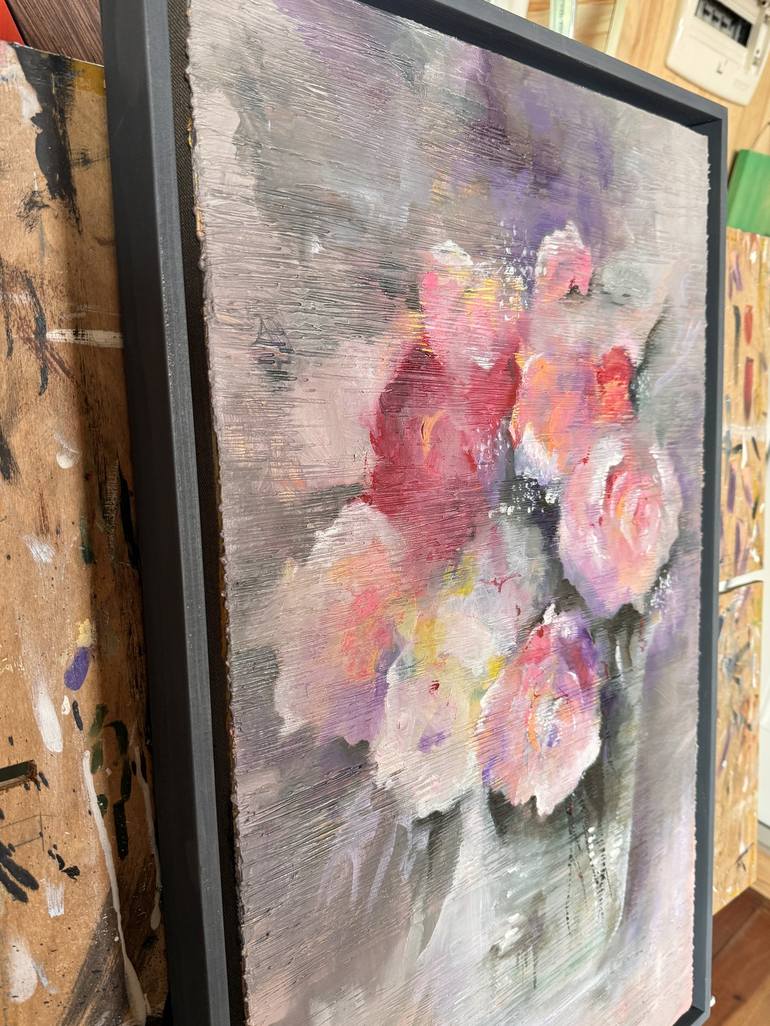 Original Abstract Expressionism Floral Painting by OHJEA KWON