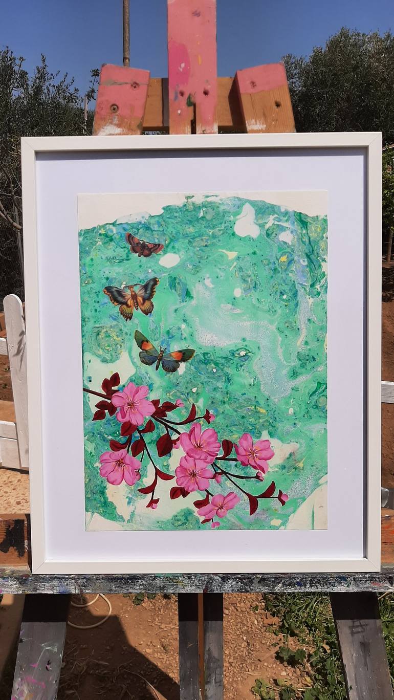 Original Abstract Botanic Painting by Lola Muñoz