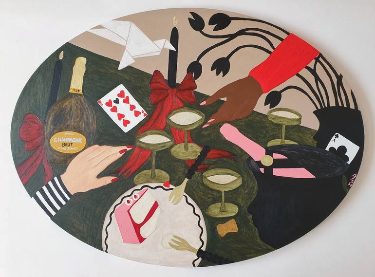 Original Contemporary Still Life Paintings by IvâNia Dos Santos
