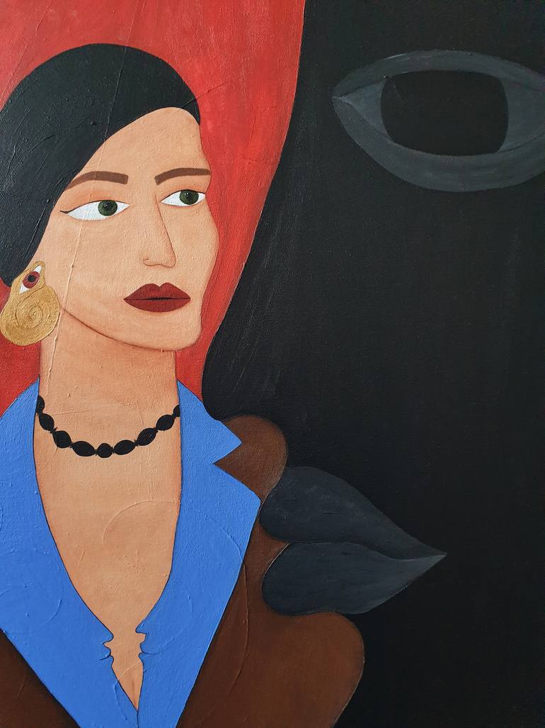 Original Abstract Expressionism People Painting by Ivânia Dos Santos