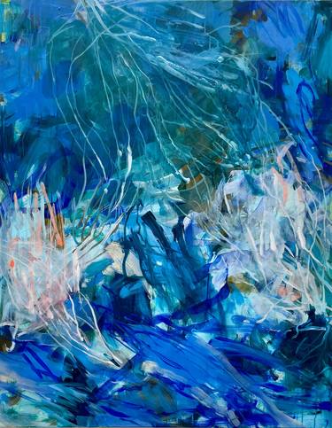 Original Abstract Expressionism Abstract Paintings by Helga Albrecht