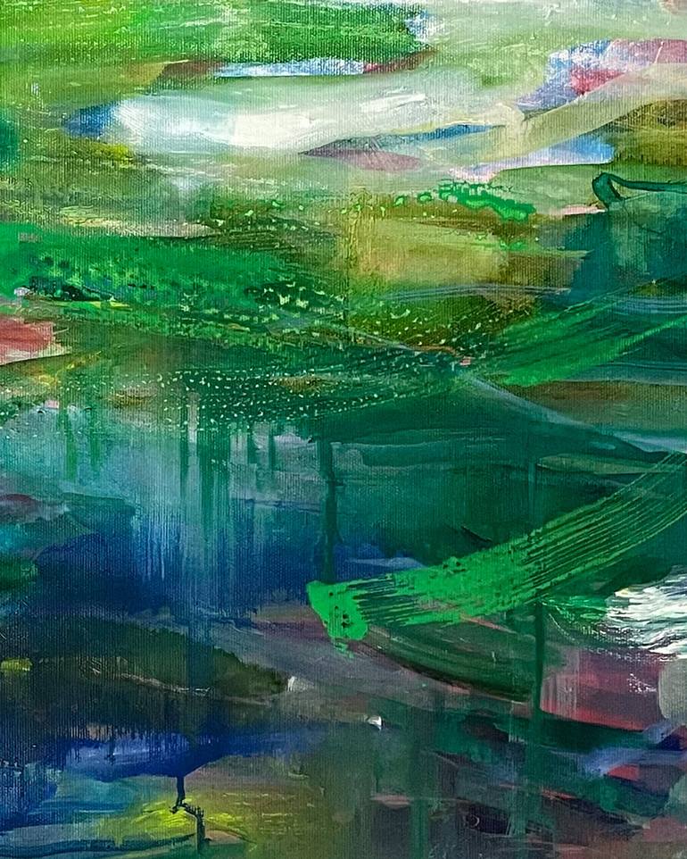 Original Abstract Landscape Painting by Helga Albrecht