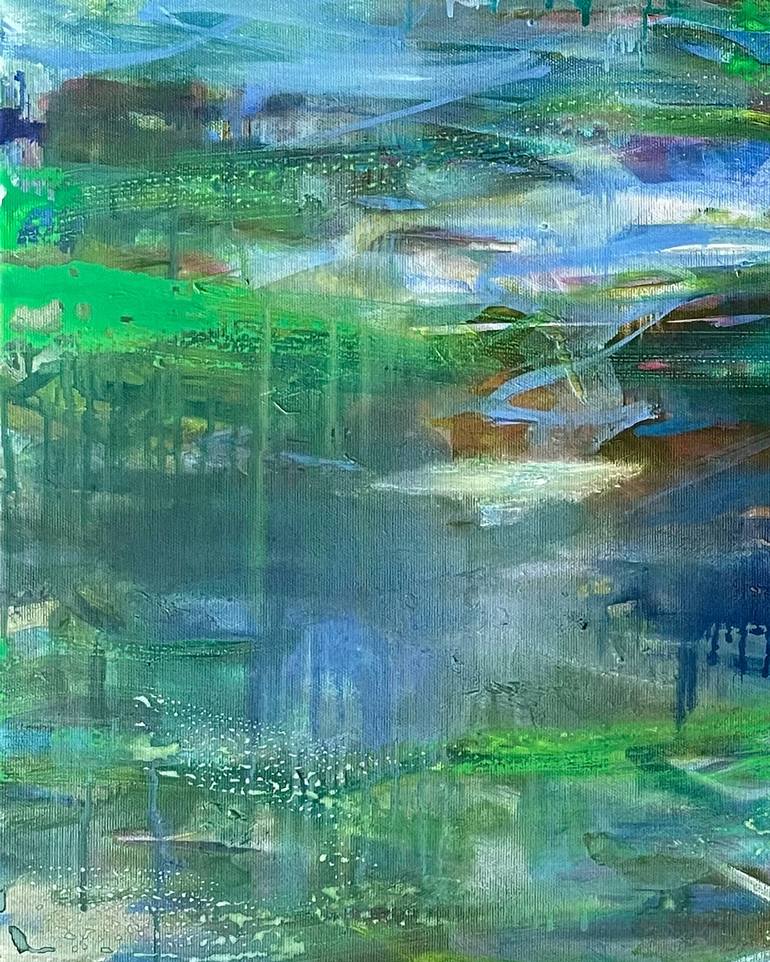 Original Abstract Landscape Painting by Helga Albrecht