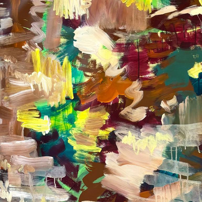 Original Abstract Landscape Painting by Helga Maria Albrecht