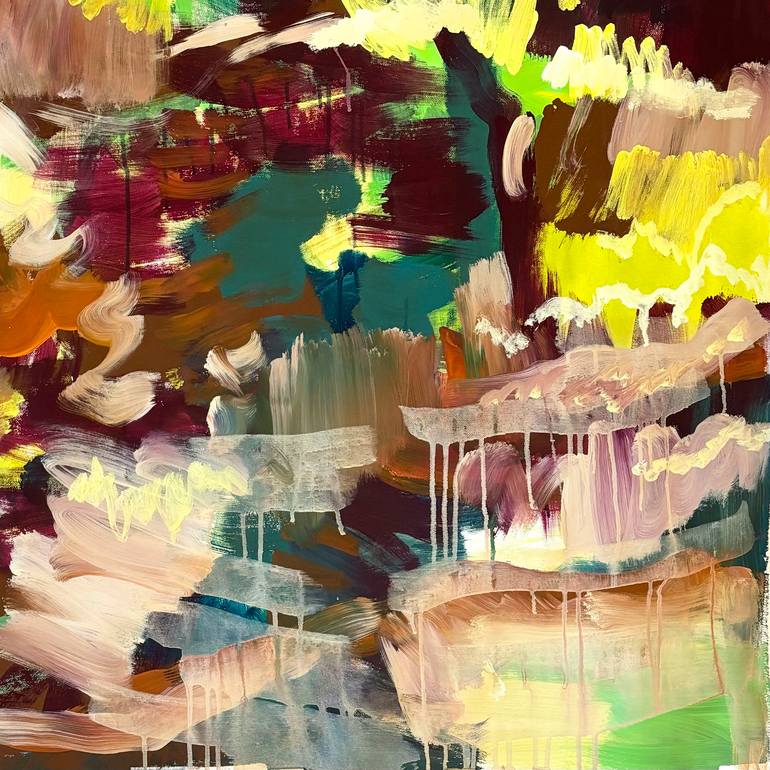 Original Abstract Landscape Painting by Helga Maria Albrecht