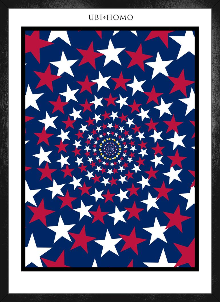 Original Politics Digital by Plasto Vsamir | Modernism Art on Canvas | 11. STARS AND HYPNOSIS - Sevdah for USA & EU / UNHOPE /