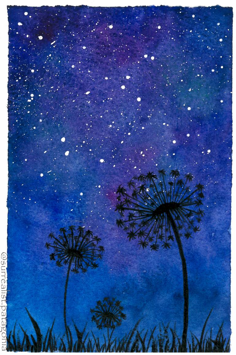 Original Surrealism Outer Space Painting by Barbara Greco