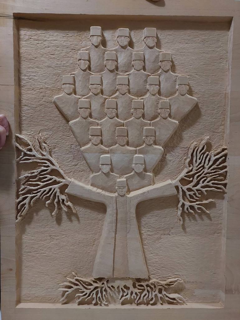 Original Abstract Expressionism People Sculpture by Layal Mortada