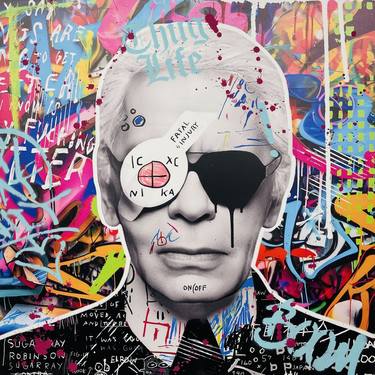 Original Street Art Pop Culture/Celebrity Mixed Media by Chadli Hachani