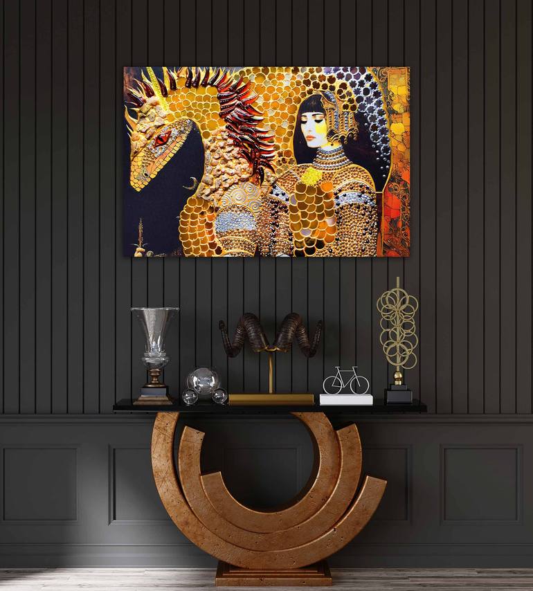 Original Surrealism Fantasy Painting by Rivas Artist