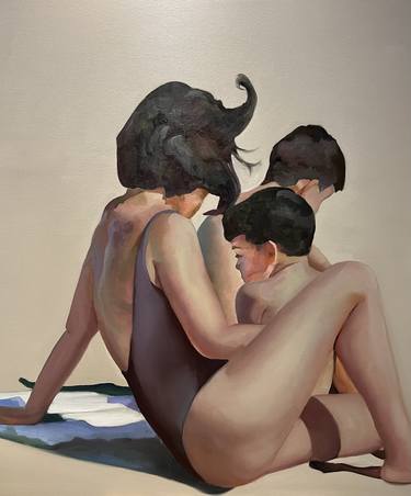 Original Figurative Family Paintings by Manuela Gallo