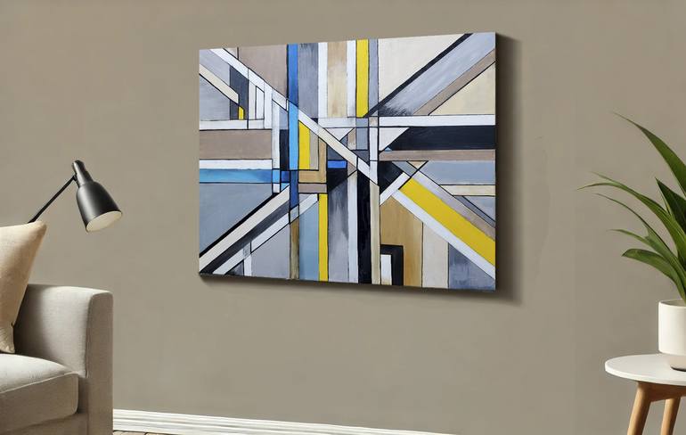 Original Abstract Geometric Painting by Olga Iakovleva