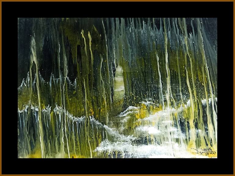 Original Abstract Expressionism Abstract Painting by Nisheeth Pandey