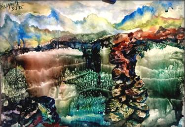 Original Abstract Landscape Paintings by Nisheeth Pandey